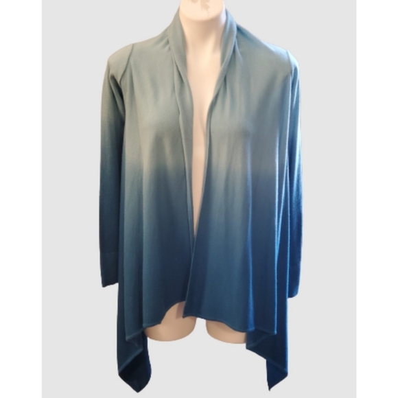 Lucky Brand Sweaters - Lucky Brand blue ombre waterfall  cardigan sweater